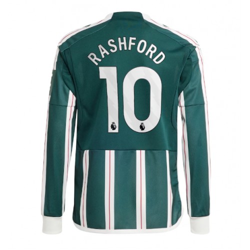 Fotballdrakt Herre Manchester United Marcus Rashford #10 Bortedrakt 2023-24 Langermet